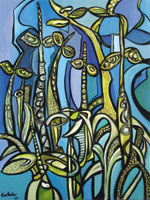 <em>Mangroves</em>, acrylic on canvas, 48x36, 2005