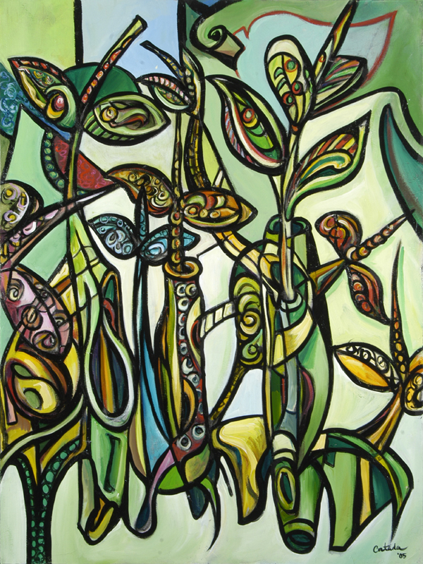 Mangroves (C), a painting by Miami Artist Xavier Cortada, 2005